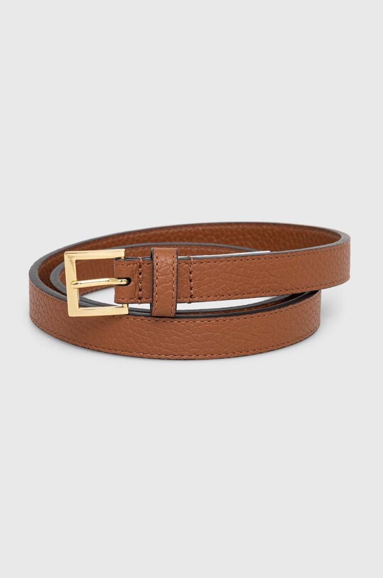 Шкіряний ремінь Lauren Ralph Lauren коричневий 412912036