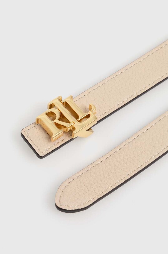 Akcesoria Lauren Ralph Lauren pasek skórzany dwustronny 412912038 beżowy