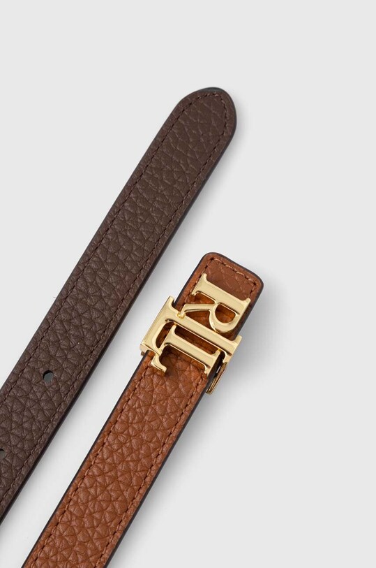 Lauren Ralph Lauren pasek skórzany dwustronny 412912038 brązowy AA00