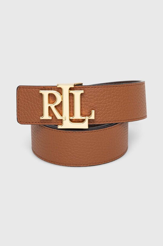Lauren Ralph curea de piele cu două fețe maro 412912040