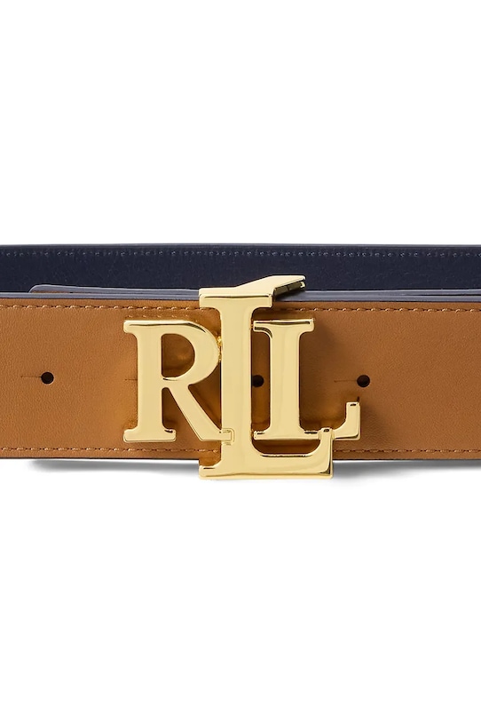 Akcesoria Lauren Ralph Lauren pasek dwustronny damski skórzany 412912041 brązowy