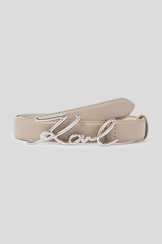 Кожен колан Karl Lagerfeld Planet friendly бежов 235W3101