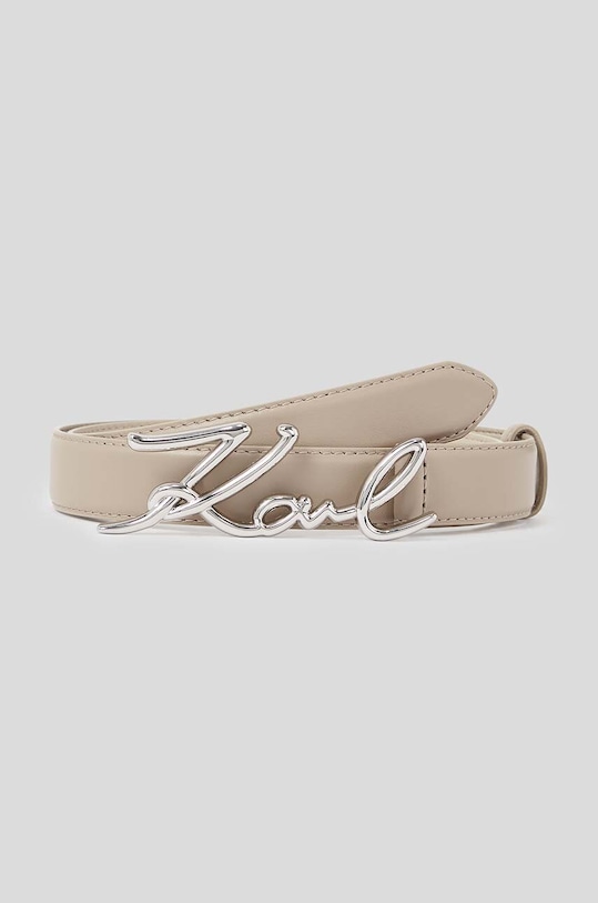 Karl Lagerfeld curea de piele Planet friendly bej 235W3101