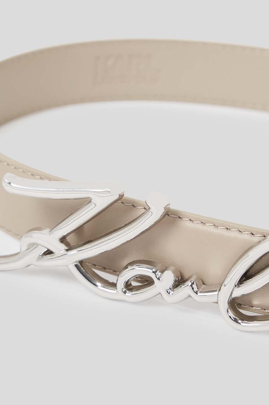 Кожен колан Karl Lagerfeld 235W3101 бежов AW23