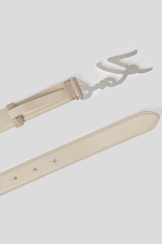 Karl Lagerfeld curea de piele bej 235W3101