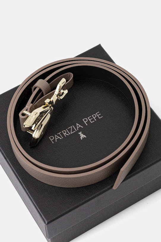 Accesorii Patrizia Pepe curea de piele 8W0016.L001 maro
