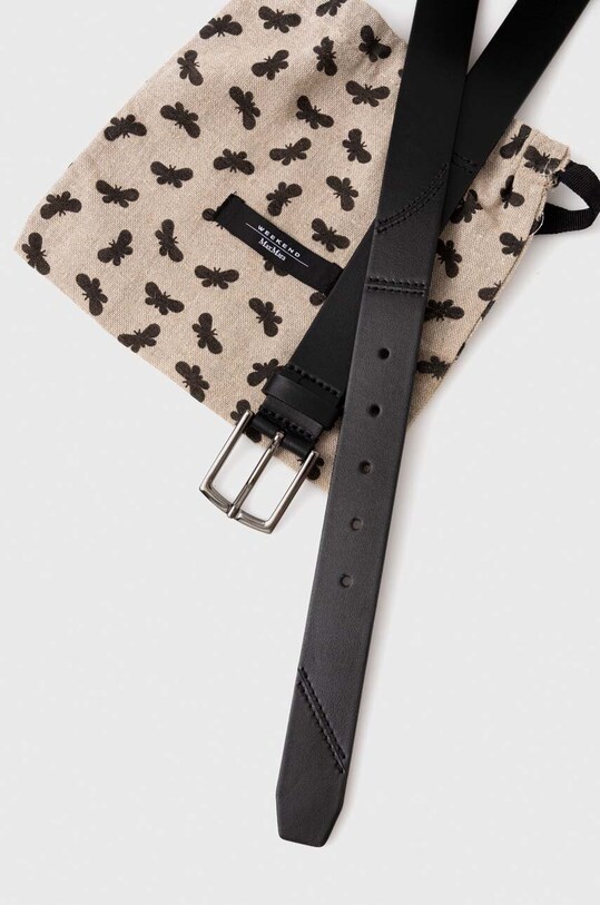 Kožni remen Weekend Max Mara 2355060734600 crna AW23