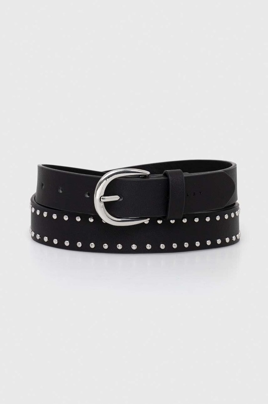 Ζώνη Sisley απομίμηση λείου δέρματος μαύρο 6NCQWL01S.700