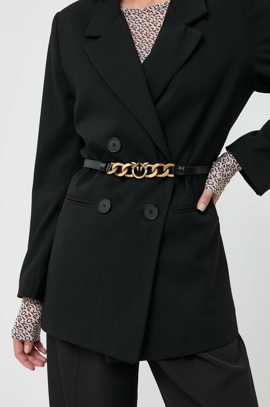 Akcesoria Pinko pasek skórzany 102137.A1AE czarny