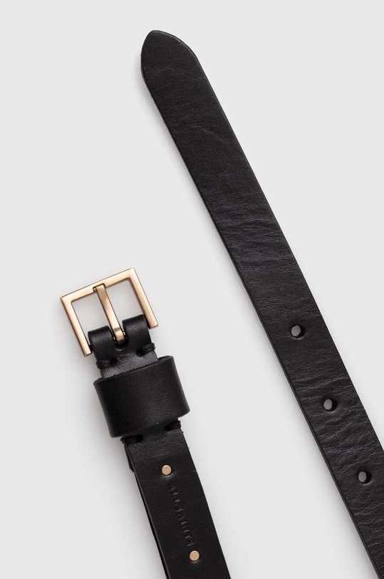 Kožený opasok AllSaints AS300661 čierna AW23