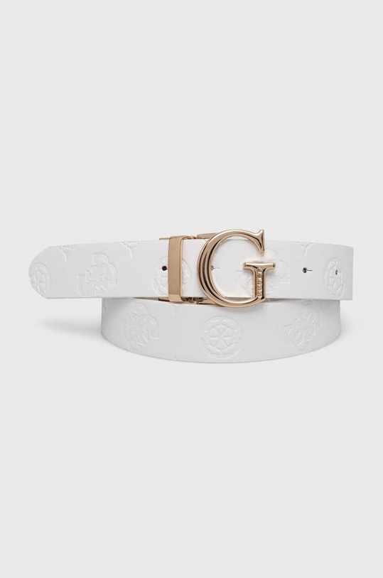 Guess pasek dwustronny JAMES biały BW7861.P3430