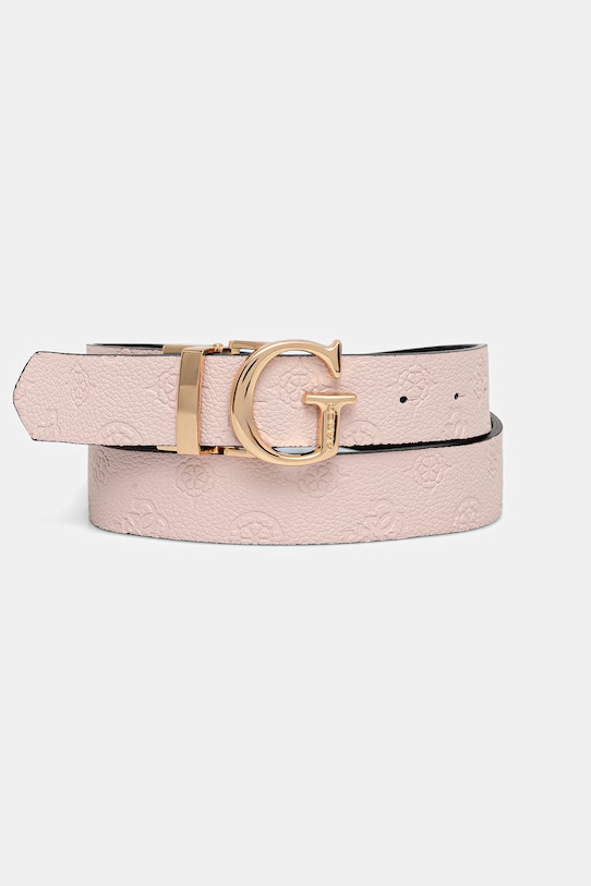 Guess pasek dwustronny JAMES różowy BW7861.P3430
