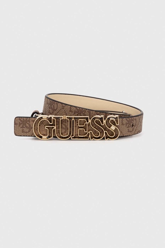 Ζώνη Guess απομίμηση λείου δέρματος μπεζ BW7859.P3420