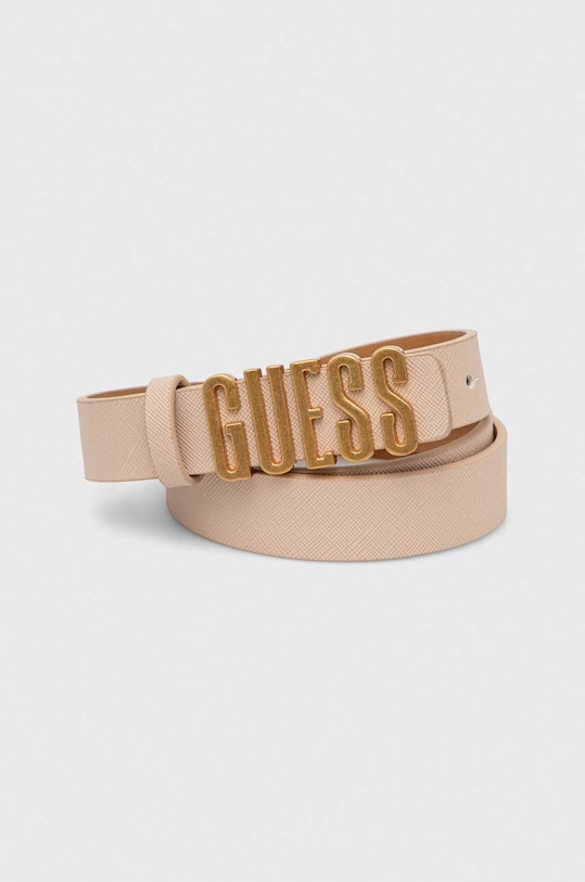 Guess pasek imitacja skóry licowej beżowy BW7848.P3425