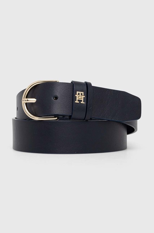 Шкіряний ремінь Tommy Hilfiger Planet friendly темно-синій AW0AW15387
