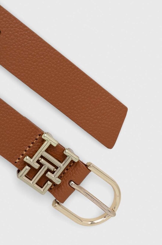 Tommy Hilfiger pasek skórzany AW0AW15388 brązowy AW23