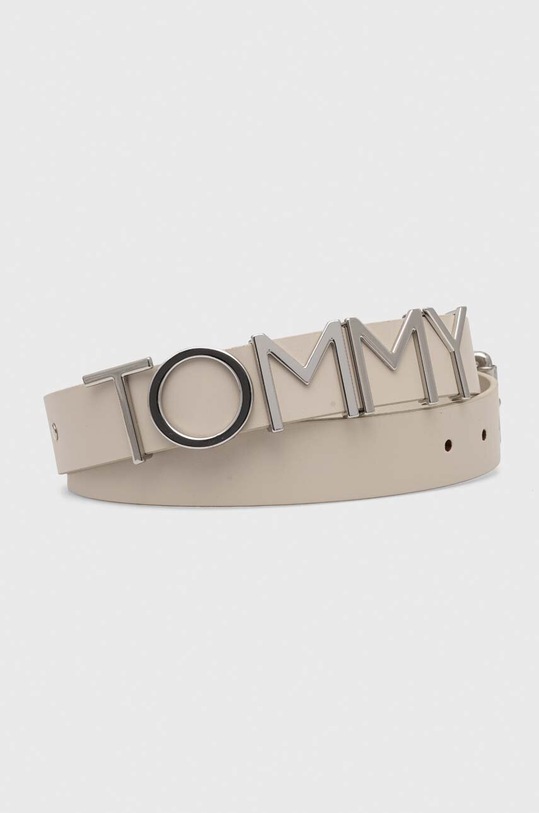 Tommy Jeans pasek skórzany AW0AW15487 beżowy AW23