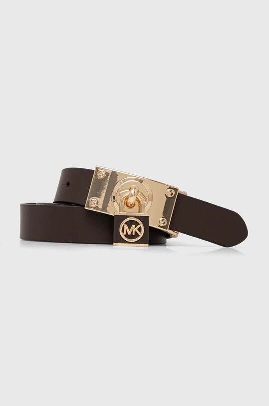 Dvostranski pas MICHAEL Michael Kors Zrnato usnje rjava 558986