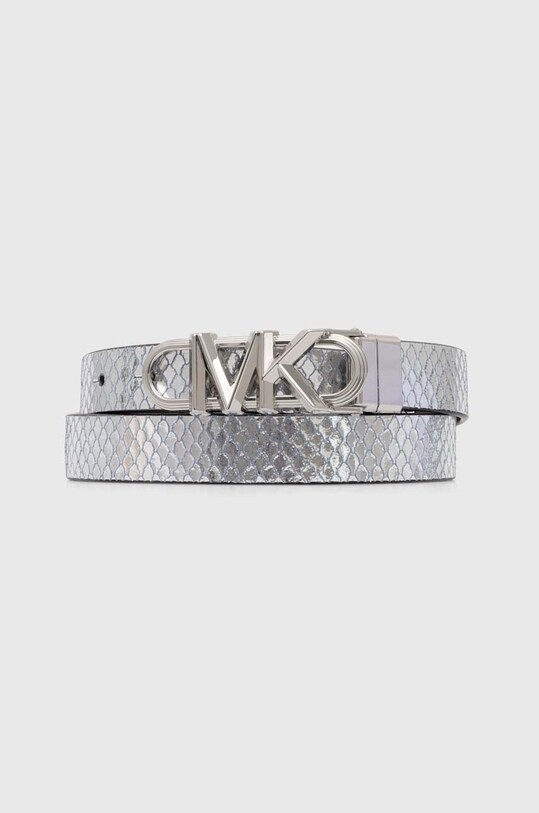 Двухсторонний кожаный ремень MICHAEL Michael Kors серебрянный 558992