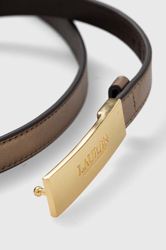 Lauren Ralph Lauren pasek skórzany 412918320 złoty AW23