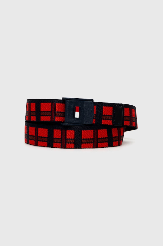Tommy Hilfiger pasek dziecięcy czerwony AU0AU01793.9BYX