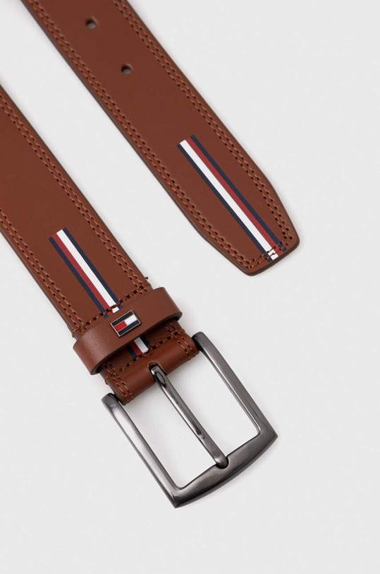 Tommy Hilfiger pasek skórzany AM0AM11226 brązowy AW23