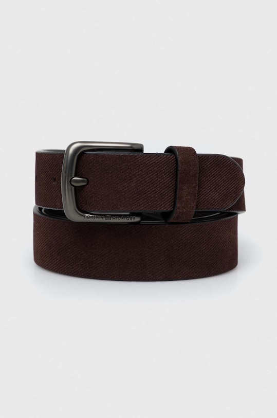 Σουέτ ζώνη Tommy Hilfiger καφέ AM0AM11731