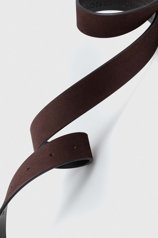 Σουέτ ζώνη Tommy Hilfiger AM0AM11731 καφέ AW23