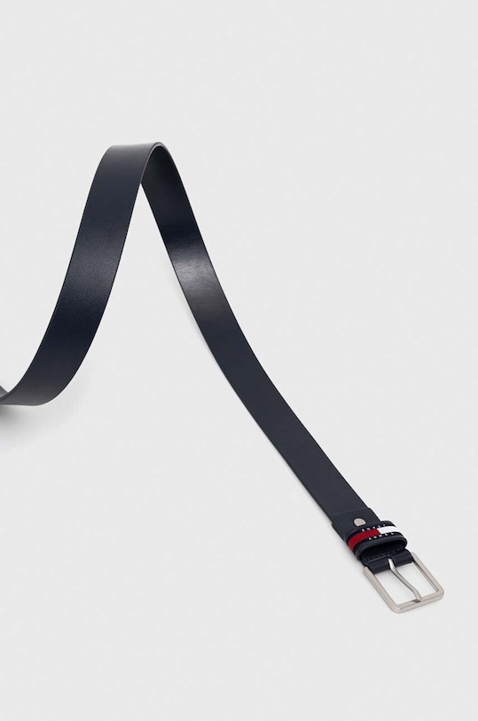 Кожаный ремень Tommy Jeans AM0AM11195 тёмно-синий AW23