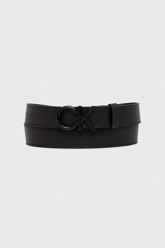 Δερμάτινη ζώνη Calvin Klein μαύρο K50K510623