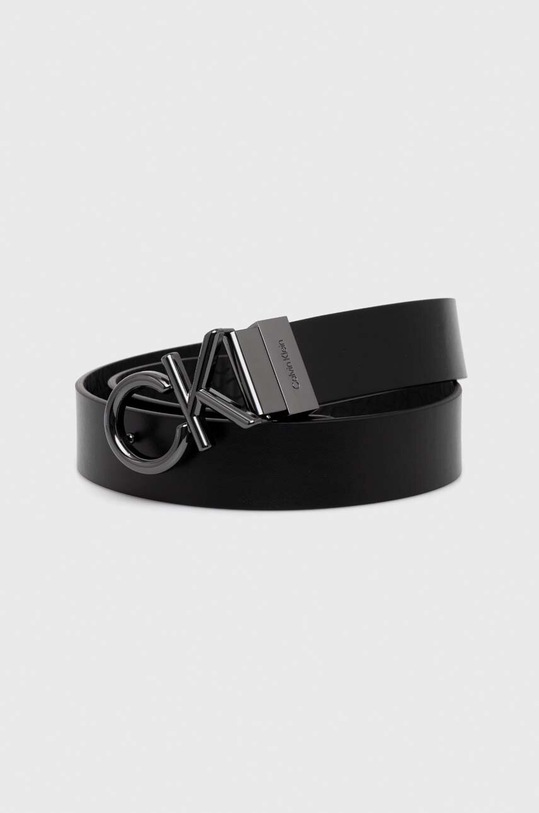 Opasok Calvin Klein usňová koža čierna K50K510624