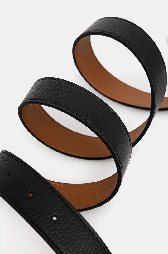 Αναστρέψιμη δερμάτινη ζώνη Coccinelle E3.MUK.81.06.01 μαύρο SS25