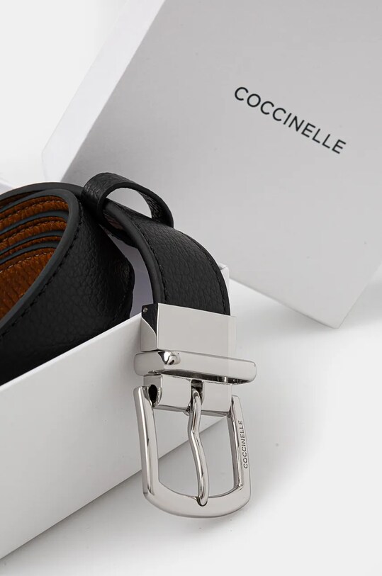 Αξεσουάρ Αναστρέψιμη δερμάτινη ζώνη Coccinelle E3.MUK.81.06.01 μαύρο