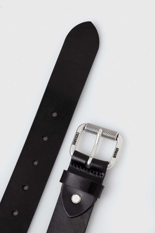 Kožený pásek Armani Exchange 951381.3F806 černá AW23