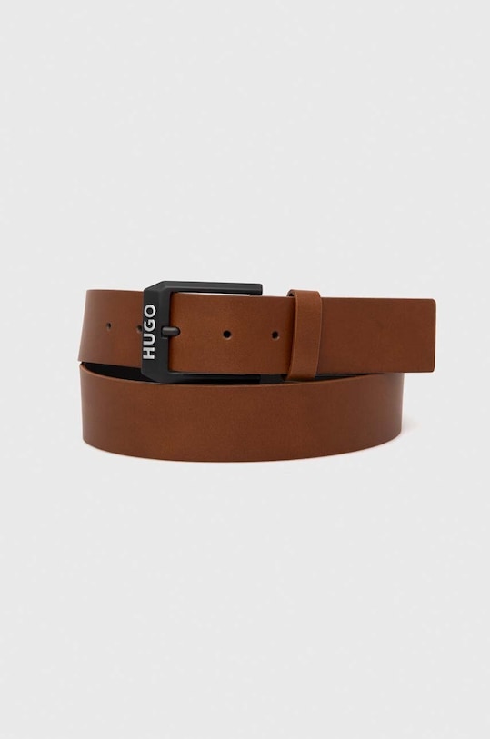 Кожен колан HUGO кафяв 50503404
