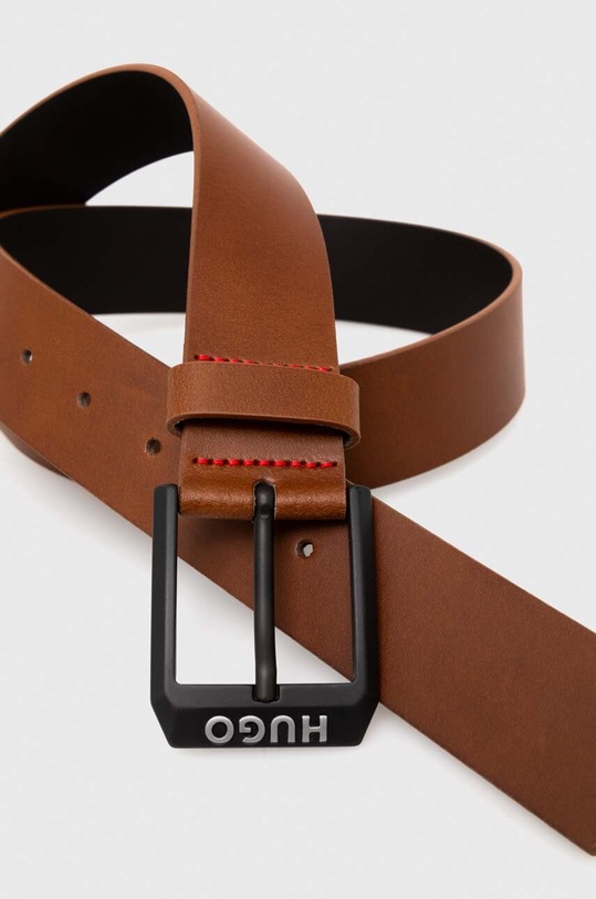 Кожен колан HUGO 50503404 кафяв AW24