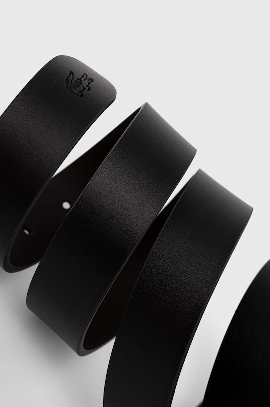 Шкіряний ремінь зі змінними клямрами Lacoste чорний RC4060