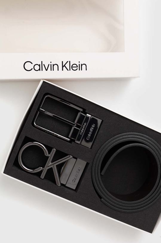 Kožený opasok Calvin Klein čierna K50K511027