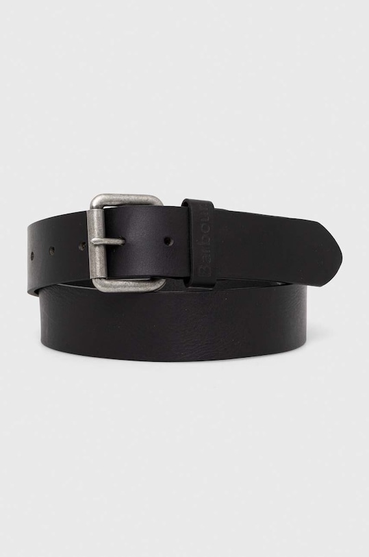 Barbour pasek skórzany czarny MAC0111