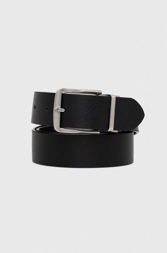 Колан с две лица Calvin Klein Jeans изкуствена кожа черен K50K511139