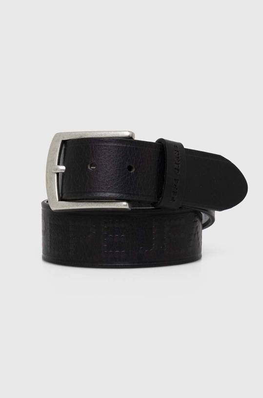 Pepe Jeans pasek skórzany Mason Planet friendly czarny PM021010.999