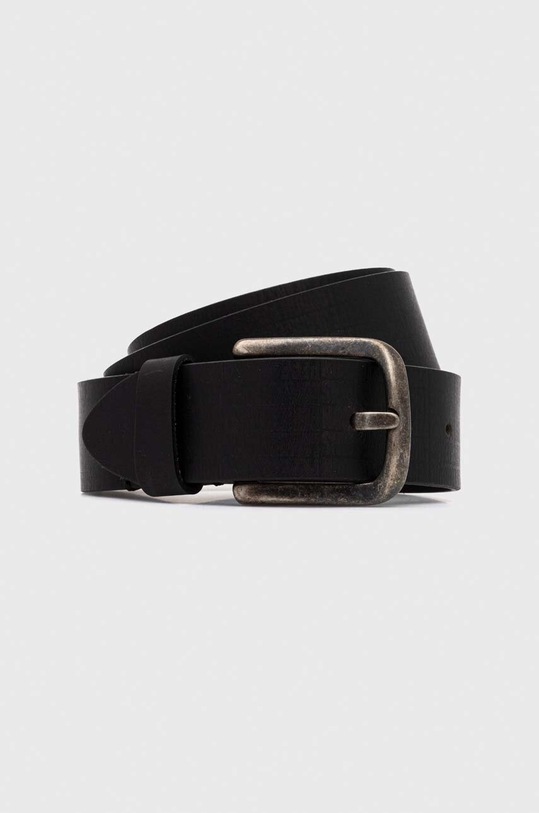 Pepe Jeans curea de piele Parker Planet friendly negru PM021012.999