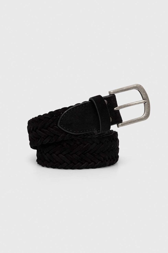 Abercrombie & Fitch pasek zamszowy czarny KI112.3152.900