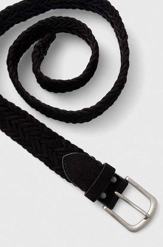 Abercrombie & Fitch pasek zamszowy KI112.3152.900 czarny AW23