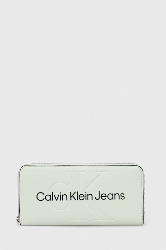 Calvin Klein Jeans portfel imitacja skóry licowej zielony K60K607634
