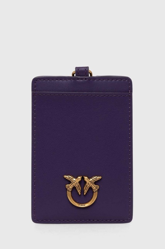 Шкіряний чохол на банківські карти Pinko чохол для карт фіолетовий 101756.A0F1