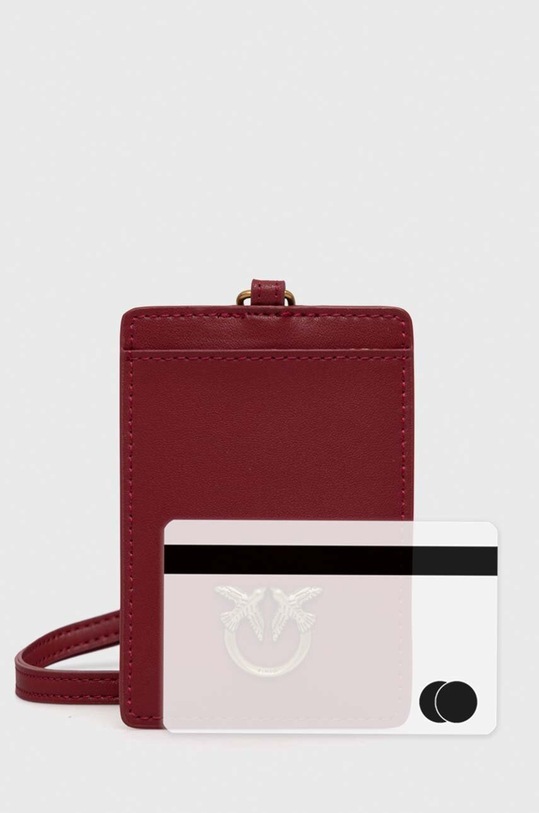 Pinko carcasa din piele burgundia 101756.A0F1