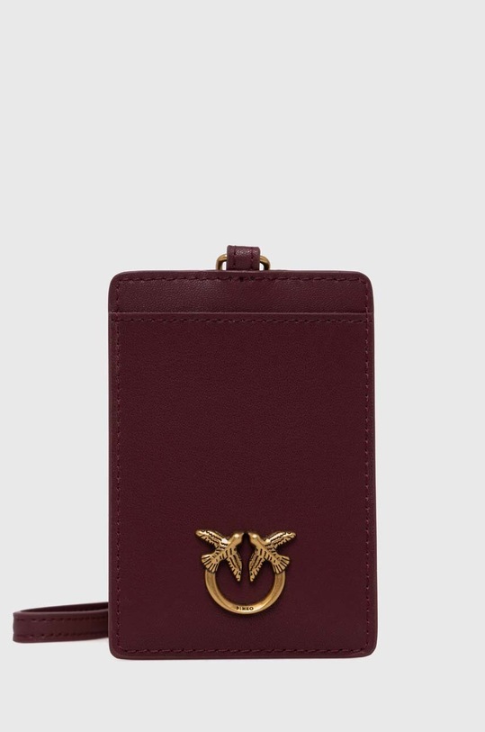 Шкіряний чохол на банківські карти Pinko чохол для карт бордо 101756.A0F1