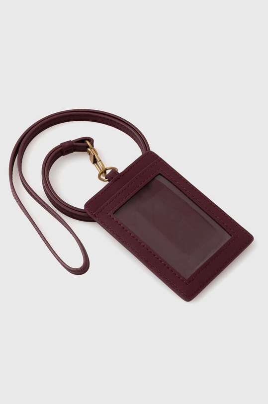 Шкіряний чохол на банківські карти Pinko 101756.A0F1 бордо AW23