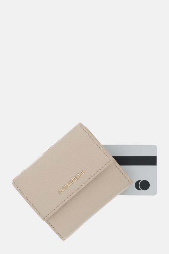 Coccinelle portfel skórzany beżowy E2.MW5.11.B8.01